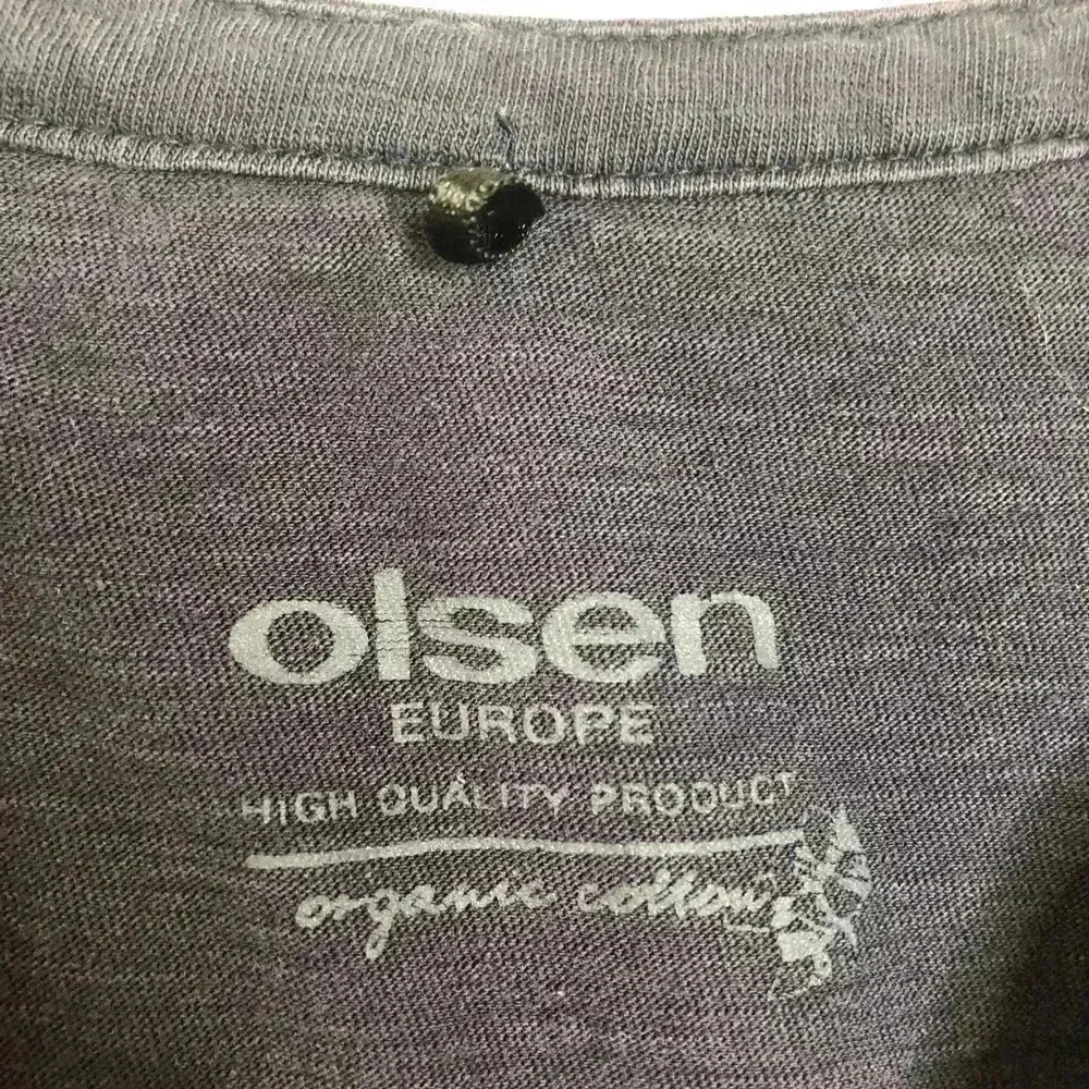 Olsen Europe  Tunic Shirt Dark Blue Rivets V-Neck Size 8 - Picture 11 of 16